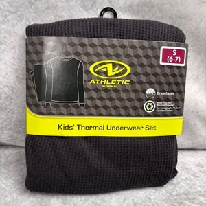 Athletic Works Youth Performance Black Thermal Underwear Set Size Small NWT